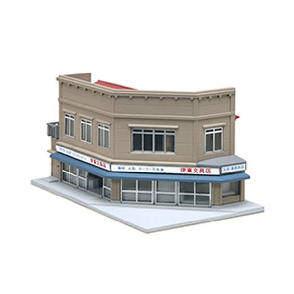 23-477 KATO カトー 看板建築の角店2 (石積み・左) Nゲージ 鉄道模型（ZN120278）