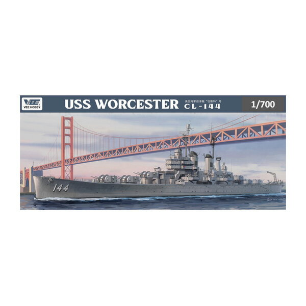 送料無料◆ヴィー・ホビー 1/700 米海軍 軽巡洋艦 USS ウースター CL-144 ｢通常版｣ ...