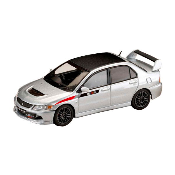 ホビージャパン 1/64 三菱ランサーエボリューション 9 MR GSR JDMカスタム エンジンディスプレイモデル付 クールシルバーメタリック ミニカー HJ647054CS （ZM130516）