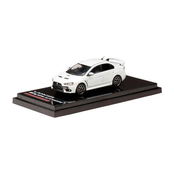 ホビージャパン 1/64 三菱ランサーエボリューションX FINAL EDITION エンジンディスプレイモデル付き ホワイトパール ミニカー HJ642053AWP 【9月予約】
