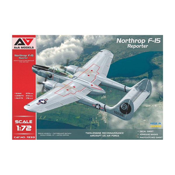 送料無料◆モデルズビット A&Aモデルズ 1/72 ノースロップ F-15A “リポーター” 偵察機 プラモデル MDVAAM7233 