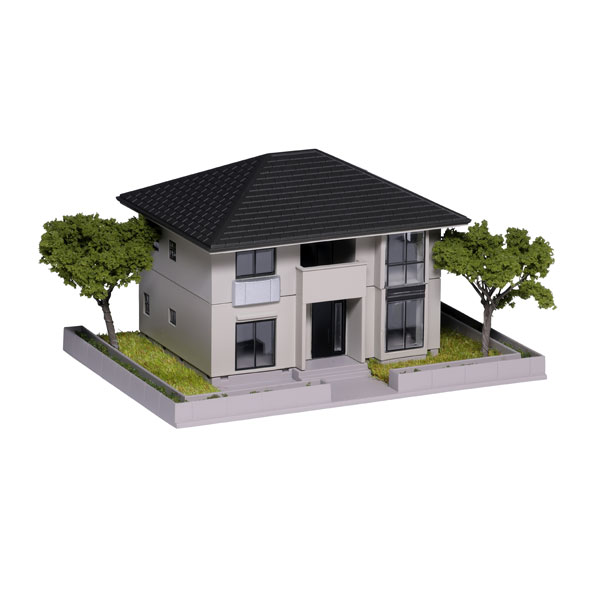 23-404A KATO カトー 庭のある家2 (ブラウン) Nゲージ 鉄道模型（ZN142629）