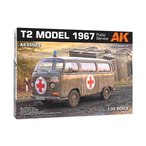 送料無料◆AKインタラクティブ 1/35 1967 ワンボックスカー バスタイプ 公共サービス車両 プラモデル AK35023 （ZS143027）