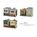 送料無料◆セット販売 335436/335429/335443/335214 トミーテック 建物コレクション 建コレ188 珈琲店・自転車屋+建コレ189 古本...