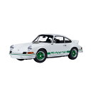 送料無料◆オートアート 1/18 ポルシェ 911 カレラ 2.7 RS (グランプリホワイト/グリーン・ストライプ) ミニカー 78031 【5月予約】