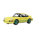 送料無料◆オートアート 1/18 ポルシェ 911 カレラ 2.7 RS (ライトイエロー/グリーン・ストライプ) ミニカー 78033 【5月予約】