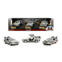 送料無料◆JADATOYS JADA33399 1/32 バック・トゥ・ザ・フューチャー タイムマシーン デロリアン 3台セット PART1-2-3(ZM148...