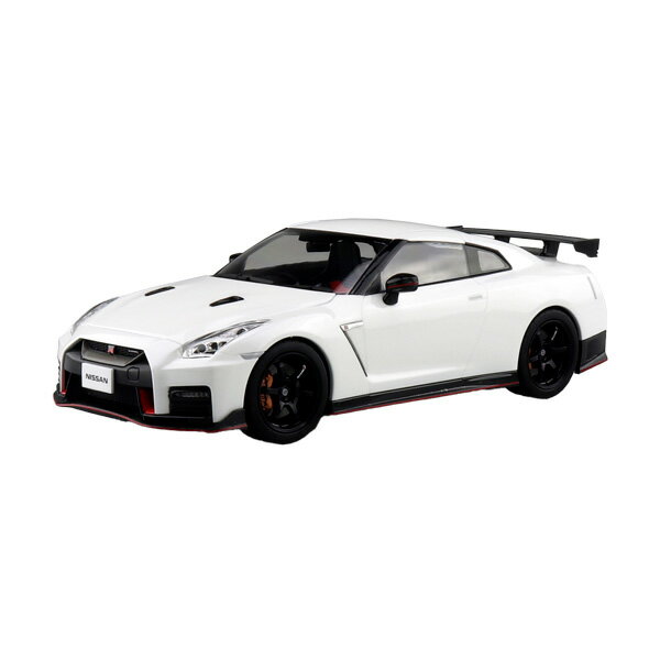 アオシマ 楽プラ スナップカー No.05-BW 1/24 R35 NISSAN GT-R NISMO 2017 ブリリアントホワイトパール プラモデル （ZS152066）のサムネイル