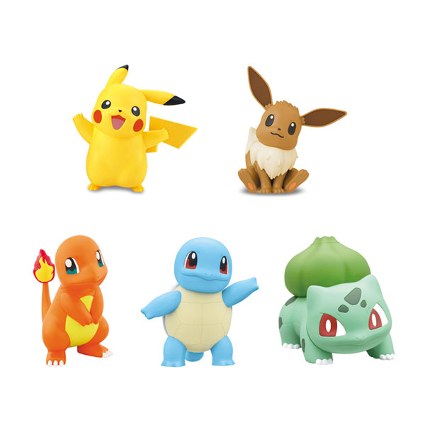 ポケモンプラモコレクション クイック！！ Lite 5種セット (ピカチュウ/イーブイ/ヒトカゲ/ゼニガメ/フシギダネ) プラモデル バンダイ..