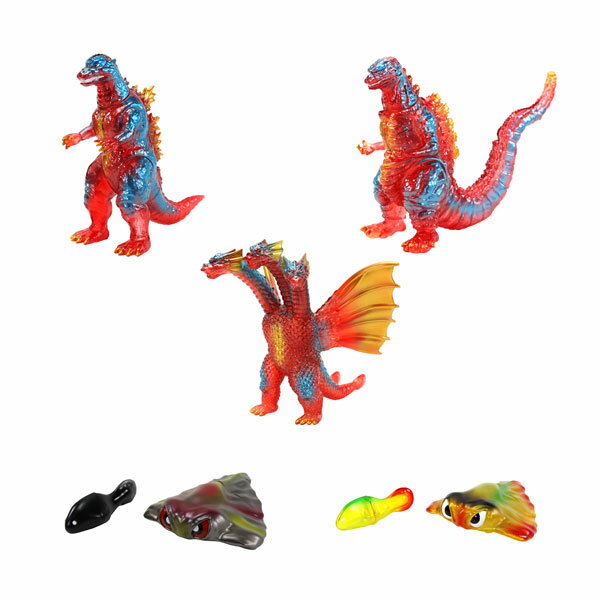 送料無料◆CCP ミドルサイズシリーズ ゴジラEX 第12弾 5種セット (ヘドラ飛行形態 幼体付属 2種/ゴジラ (2004)/キングギドラ (1991)/ゴジラ (2016)) フィギュア 【3月予約】