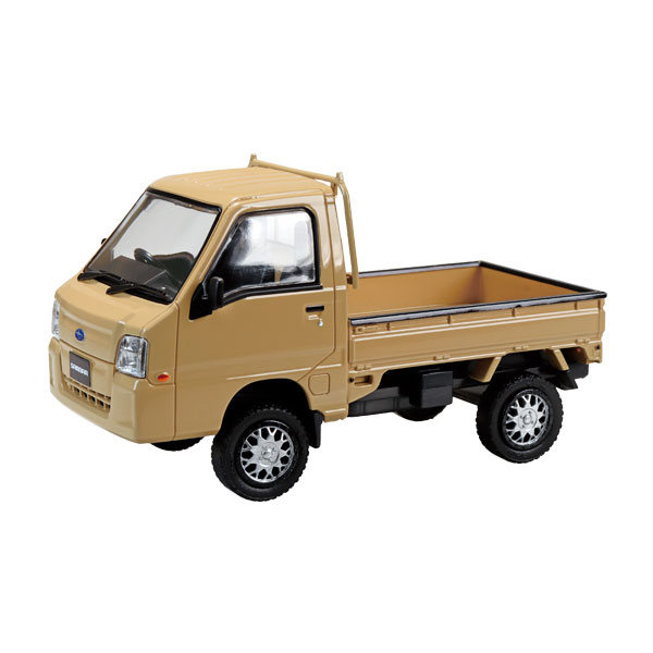 アオシマ 楽プラ スナップキット No.05CU-KI 1/32 スバル サンバー トラック カスタムホイール (カーキ) プラモデル 【2月予約】