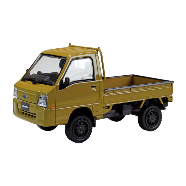 アオシマ 楽プラ スナップキット No.05CU-OE 1/32 スバル サンバー トラック カスタムホイール (オリー..