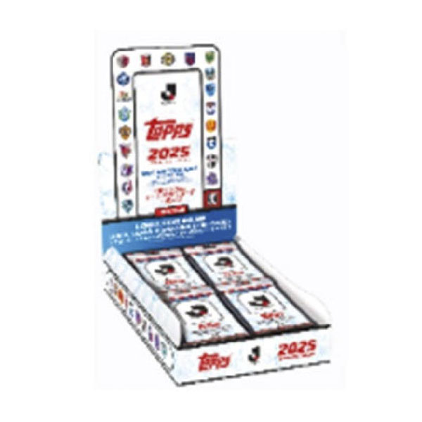 発売予定日発売中！メーカーTOPPS登場作品---商品詳細J1リーグ全20クラブをフィーチャーした待望の2025 TOPPS J,LEAGUE フラッグシップが今年も登場。1パック8枚入り原型製作---サイズ---商品仕様1BOX(20パック入り)での販売となります。パッケージ---備考※こちらの商品を含む配送は送料無料とさせて頂きます。※商品はランダムに封入されているので、どの種類が入っているかは分かりません。1BOXのご購入でも全種が揃わない場合が御座いますので予めご了承下さい。個数制限お1人様3BOXまで※複数商品のご注文について2019年4月1日以降のご注文は、在庫商品同士のみ、1度にご注文いただいた場合同梱可能です。（送料は1回分です。）※商品の発送時期について◎ 在庫商品はorder受付の翌営業日に発送されます。（お振込みの場合は、入金確認の翌営業日発送です。）営業日に付きましては、トップページのカレンダーをご確認下さい。お急ぎのご注文には対応出来ない場合が御座いますので予めご了承下さい。※長期のお取り置きはしておりません。※当社が運営する他店舗でのご注文とはおまとめが出来ません。※ラッピングサービス、海外発送は行っておりませんので予めご了承下さい。JAN CODE：4580770591329
