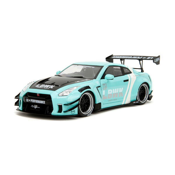 送料無料◆Jada Toys PINK SLIPシリーズ 1/18 ニッサン GT-R (R35) Liberty Walk 2020 タイプ 2.0 ミントグリーン ダイキャストモデル ミニカー JADA36382 【1月予約】