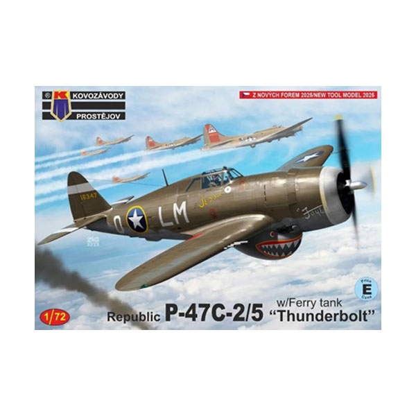 KPモデル 1/72 P-47C-2/5 サンダーボルト w/フェリータンク 完全新金型 プラモデル KPM0515 （ZS167046）