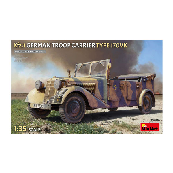 ミニアート 1/35 Kfz.1 ドイツ軍 兵員輸送車 170VK型 プラモデル MA35486 【4月予約】
