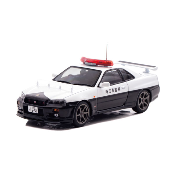 RAI’S 1/43 日産 スカイライン GT-R (BNR34) 2020 埼玉県警察高速道路交通警察隊車両 限定500台 ミニカー H7432010 （ZM168176）