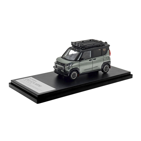 送料無料◆ハイストーリー 1/43 MITSUBISHI DELICA MINI (2023) カスタマイズ アッシュグリーンメタリック×ブラックマイカ レジンモデル ミニカー HS545GR 【未定予約】