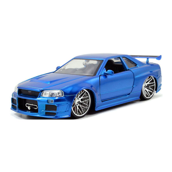 送料無料◆再販 Jada Toys ワイルド・スピードシリーズ 1/24 F＆F ニッサン スカイライン GT-R (R34) “ブライアン・オコナー” (ブルー) ダイキャストモデル ミニカー JADA97173 【3月予約】