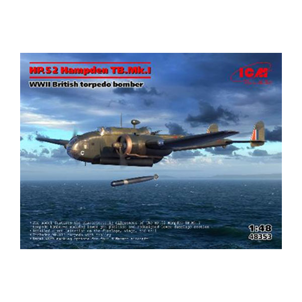 送料無料◆ICM 1/48 WWII イギリス軍 HP.52 ハンプデン TB.Mk.I 雷撃機 プラモデル 48353 【6月予約】