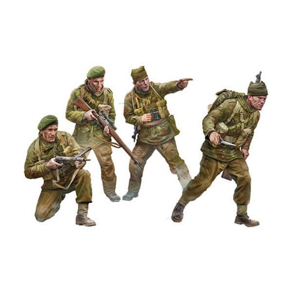 マスターボックス 1/35 英・コマンド部隊 フィギュア4体　ディエップ上陸作戦1942年 プラモデル MB35252 【3月予約】