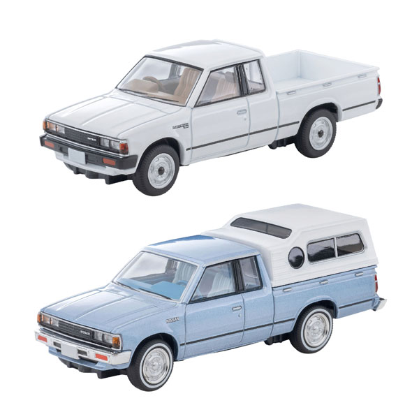 送料無料◆トミカリミテッドヴィンテージNEO トラック キングキャブ 2種セット (LV-N373a ダットサン GL (白) 83年式/LV-N374a ニッサン (ブルーミスト) 北米仕様) 1/64 ミニカー トミーテック 339342/339359 【8月予約】