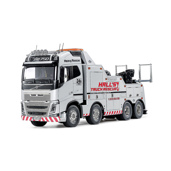 送料無料◆(代引不可)タミヤ 電動RCカー(特別企画) 1/14 ボルボ FH16 グローブトロッター 750 8×4 レッカートラック (シルバー) 47528 【6月予約】
