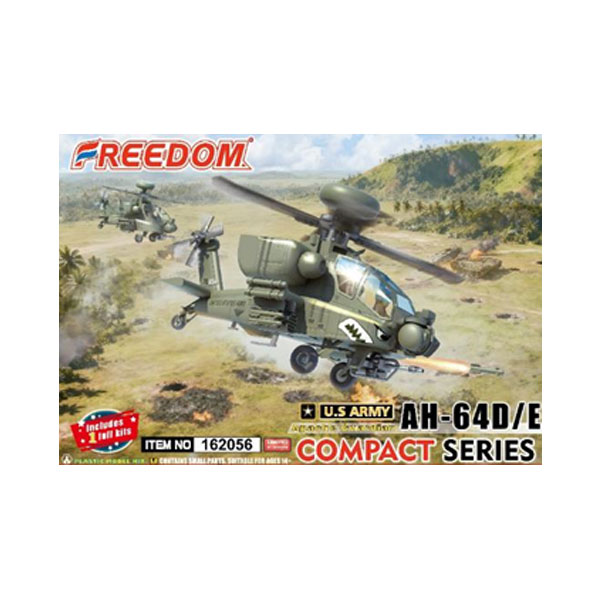 乐天商城 - フリーダムモデルキット コンパクトシリーズ AH-64D/E アパッチ・ガーディアン 攻撃ヘリコプター 米陸軍 プラモデル FRE162056 【5月予約】