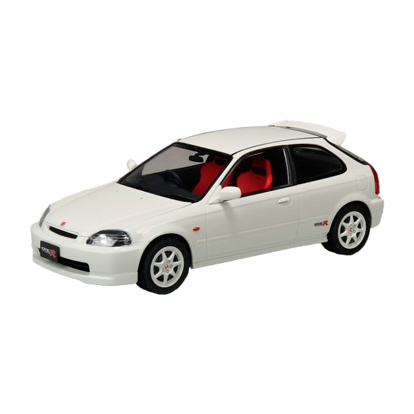アオシマ 楽プラ 1/24 EK9 シビック タイプR 1997 チャンピオンシップホワイト 完全新金型 プラモデル No.09-CW 【10月予約】