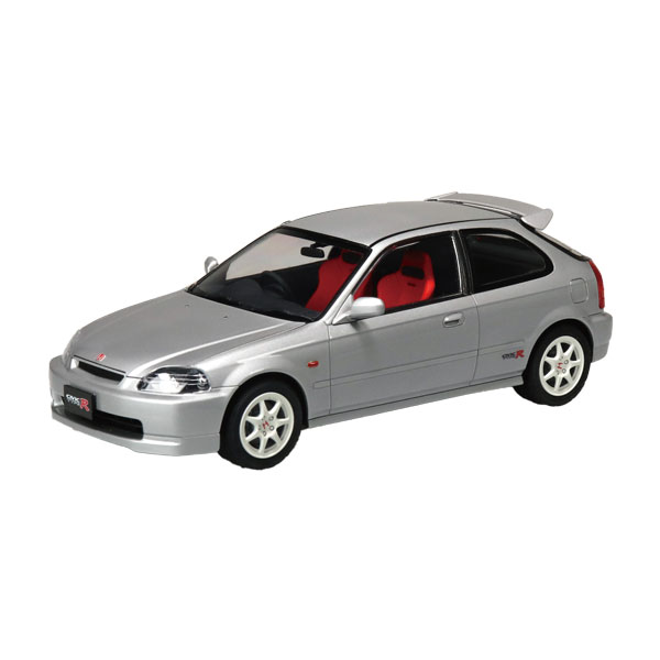 アオシマ 楽プラ 1/24 EK9 シビック タイプR 1997 ボーグシルバーメタリック 完全新金型 プラモデル No.09-VS 【10月予約】
