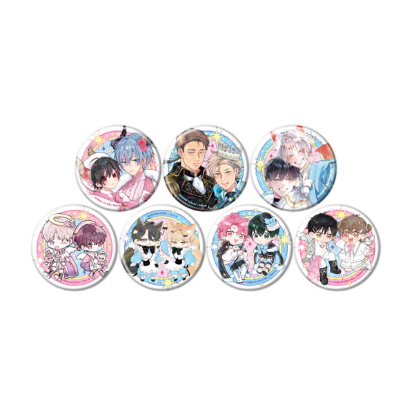 무료 배송 ◆ 홀로그램 캔 배지 (57mm) [MeroMero cafe] 01 / 완성 세트 (전 7 종) (신작 일러스트) A3 [8 월 예약]
