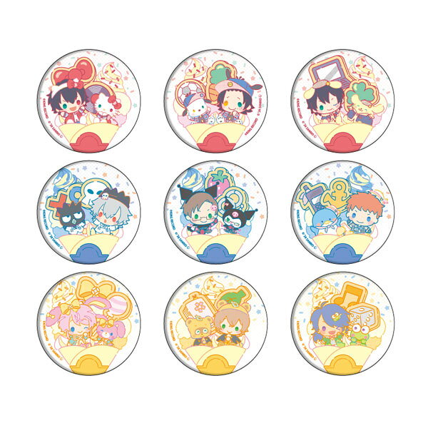무료 배송 ◆ 캔 배지 [히프노시스 마이크 SANRIO NAKAYOKU EDIT] 03 / 완성 세트 (전 9 종) (콜라보레이션 일러스트) A3 [8 월 예약]