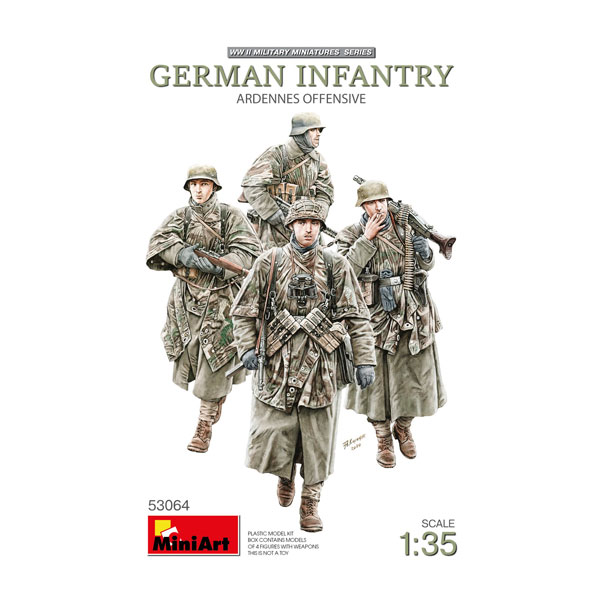 ミニアート 1/35 ドイツ歩兵 アルデンヌ攻勢 フィギュア4体 プラモデル MA53064 