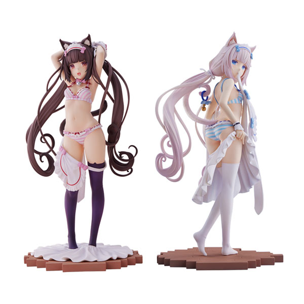 発売予定日2026年10月予定メーカープラム登場作品ネコぱら商品詳細※こちらは・ショコラ～着替えのひと時～・バニラ～着替えのひと時～の2種セットとなります。キュートなネコたちが織りなす美少女アドベンチャーゲーム『ネコぱら』より、着替え途中の「ショコラ」と「バニラ」が1/7スケールフィギュアで再登場！原作者「さより」氏が生み出すイラストの繊細な描写を、丁寧な造形で高解像度立体化。長く優美な髪の毛はもちろん、健康的で柔らかな肌、下着のシワや脱いだ制服の表現まで、細部にこだわって作り込まれています。2体の台座は合わせて飾れる仕様です。(C)NEKO WORKs All Rights Reserved.原型製作---サイズ各 1/7スケール 全高：約240mm商品仕様PVC製塗装済み完成品フィギュアパッケージ---備考※弊社オリジナル設定のセット販売となります。商品内容は個々の商品と変わりません。ご了承ください。※こちらの商品は送料無料とさせて頂きます。※商品の画像は試作品、実機・実車、イメージCGなどを内容の補助的説明として掲載いたしておりますので、実際の商品と異なる場合が御座います。個数制限お1人様2個まで■ ご予約商品全般に関するご注意当店では十分な数量を発注したうえでご予約を承っておりますが、生産上の都合などにより、入荷直前で数量を調整されてしまう場合が稀に御座います。その場合メールでご連絡のうえ、原則ご注文先着順でのご提供となります。また、複数個のご注文を減数させて頂いたり、ご注文自体を取り消しとさせて頂く場合が御座います。予めご了承頂けますようお願い致します。※2019年4月1日より、ご予約商品はお支払い方法に関わらず単体のみでの受付となります。上記日時以降にご予約商品を複数同時にご注文された場合、自動的にキャンセル処理が行われますのでご注意下さい。2019年3月31日以前にご注文の場合、同梱・分割につきましては以下からご確認下さい。ご注文管理システム概要※商品の大幅な延期についてメーカーの都合により発売の大幅な遅れが発生する可能性がございます。発売延期発生から1年以上情報が途絶えたものは、当店の判断で受注を一旦白紙とさせて頂く場合が御座います。正確な情報が入り次第、改めて受注を取り直し致します。また、2019年4月1日より、注文日より1年以上経過したご注文は、システム上強制キャンセルされることとなりました。予めご了承下さい。※ご予約商品のキャンセルについてご注文のキャンセルは発売延期時等も含み原則不可となりますので、十分ご検討の上お申し込み下さい。代金引換発送後の受け取り拒否などは、往復分の送料等諸経費をご請求させて頂きます。尚、複数個（2個以上）のご注文、海外メーカーの商品、1万円を超える高額商品のご注文はキャンセルを一切承る事が出来ませんので、十分ご検討のうえご注文下さい。また、キャンセル履歴のある方のご注文は、当店の判断でご注文をお断りさせて頂く場合が御座いますので予めご了承下さい。※商品の発送時期について◎ ご予約商品は入荷翌営業日より発送されます。営業日に付きましては、トップページのカレンダーをご確認下さい。入荷日が週末にあたる場合は、翌週の発送になります。お急ぎの発送に対応出来ない場合が御座いますので予めご了承下さい。※長期のお取り置きはしておりません。※当社が運営する他店舗でのご注文とはおまとめが出来ません。※お引越しや長期出張の際は事前にメールでご連絡下さい。※ラッピングサービス、海外発送は行っておりませんので予めご了承下さい。