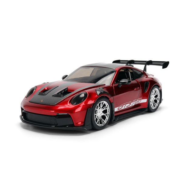 発売予定日入荷日未定メーカーJada Toys登場作品---商品詳細Jada Toysより、ポルシェ 911 GT3 RS (992) レッドメタリック』が登場！ 1/24スケールのダイキャストモデルです。原型製作---サイズ1/24スケール商品仕様ダイキャスト製ミニカーパッケージ---備考2026年9月発売予定ですが、発売が大幅に変更となる可能性があるため、入荷日未定とさせていただいております。※こちらの商品は送料無料とさせて頂きます。※商品の画像は試作品、実機・実車、イメージCGなどを内容の補助的説明として掲載いたしておりますので、実際の商品と異なる場合が御座います。個数制限お1人様2個まで■ ご予約商品全般に関するご注意当店では十分な数量を発注したうえでご予約を承っておりますが、生産上の都合などにより、入荷直前で数量を調整されてしまう場合が稀に御座います。その場合メールでご連絡のうえ、原則ご注文先着順でのご提供となります。また、複数個のご注文を減数させて頂いたり、ご注文自体を取り消しとさせて頂く場合が御座います。予めご了承頂けますようお願い致します。※2019年4月1日より、ご予約商品はお支払い方法に関わらず単体のみでの受付となります。上記日時以降にご予約商品を複数同時にご注文された場合、自動的にキャンセル処理が行われますのでご注意下さい。2019年3月31日以前にご注文の場合、同梱・分割につきましては以下からご確認下さい。ご注文管理システム概要※商品の大幅な延期についてメーカーの都合により発売の大幅な遅れが発生する可能性がございます。発売延期発生から1年以上情報が途絶えたものは、当店の判断で受注を一旦白紙とさせて頂く場合が御座います。正確な情報が入り次第、改めて受注を取り直し致します。また、2019年4月1日より、注文日より1年以上経過したご注文は、システム上強制キャンセルされることとなりました。予めご了承下さい。※ご予約商品のキャンセルについてご注文のキャンセルは発売延期時等も含み原則不可となりますので、十分ご検討の上お申し込み下さい。代金引換発送後の受け取り拒否などは、往復分の送料等諸経費をご請求させて頂きます。尚、複数個（2個以上）のご注文、海外メーカーの商品、1万円を超える高額商品のご注文はキャンセルを一切承る事が出来ませんので、十分ご検討のうえご注文下さい。また、キャンセル履歴のある方のご注文は、当店の判断でご注文をお断りさせて頂く場合が御座いますので予めご了承下さい。※商品の発送時期について◎ ご予約商品は入荷翌営業日より発送されます。営業日に付きましては、トップページのカレンダーをご確認下さい。入荷日が週末にあたる場合は、翌週の発送になります。お急ぎの発送に対応出来ない場合が御座いますので予めご了承下さい。※長期のお取り置きはしておりません。※当社が運営する他店舗でのご注文とはおまとめが出来ません。※お引越しや長期出張の際は事前にメールでご連絡下さい。※ラッピングサービス、海外発送は行っておりませんので予めご了承下さい。JAN CODE：4548565530373