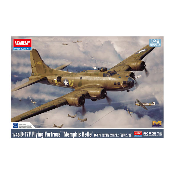 発売予定日2026年10月予定メーカーアカデミー登場作品---商品詳細1/48 B-17F フライングフォートレス "メンフィス・ベル"が登場します。製品はコックピット内部と爆弾槽や各種対空砲座、機体の繊細なパネルラインを再現。デカール2種(第358爆撃飛行隊所属 メンフィス・ベル他)とキャノピーマスキングステッカー、エッチングシートが付属しています。本製品はHK Models金型です。原型製作---サイズ1/48スケール商品仕様プラスチックモデルキットパッケージ---備考※組み立て・塗装の必要なプラモデルです。完成品ではございませんのでご注意ください。※商品の画像は試作品、実機・実車、イメージCGなどを内容の補助的説明として掲載いたしておりますので、実際の商品と異なる場合が御座います。2026年8月発売予定ですが、発売が大幅に変更となる可能性があるため、入荷日未定とさせていただいております。※商品の画像は試作品、実機・実車、イメージCGなどを内容の補助的説明として掲載いたしておりますので、実際の商品と異なる場合が御座います。※こちらの商品は送料無料とさせて頂きます。※こちらの商品は送料無料とさせて頂きます。個数制限お1人様3個まで■ ご予約商品全般に関するご注意当店では十分な数量を発注したうえでご予約を承っておりますが、生産上の都合などにより、入荷直前で数量を調整されてしまう場合が稀に御座います。その場合メールでご連絡のうえ、原則ご注文先着順でのご提供となります。また、複数個のご注文を減数させて頂いたり、ご注文自体を取り消しとさせて頂く場合が御座います。予めご了承頂けますようお願い致します。※2019年4月1日より、ご予約商品はお支払い方法に関わらず単体のみでの受付となります。上記日時以降にご予約商品を複数同時にご注文された場合、自動的にキャンセル処理が行われますのでご注意下さい。2019年3月31日以前にご注文の場合、同梱・分割につきましては以下からご確認下さい。ご注文管理システム概要※商品の大幅な延期についてメーカーの都合により発売の大幅な遅れが発生する可能性がございます。発売延期発生から1年以上情報が途絶えたものは、当店の判断で受注を一旦白紙とさせて頂く場合が御座います。正確な情報が入り次第、改めて受注を取り直し致します。また、2019年4月1日より、注文日より1年以上経過したご注文は、システム上強制キャンセルされることとなりました。予めご了承下さい。※ご予約商品のキャンセルについてご注文のキャンセルは発売延期時等も含み原則不可となりますので、十分ご検討の上お申し込み下さい。代金引換発送後の受け取り拒否などは、往復分の送料等諸経費をご請求させて頂きます。尚、複数個（2個以上）のご注文、海外メーカーの商品、1万円を超える高額商品のご注文はキャンセルを一切承る事が出来ませんので、十分ご検討のうえご注文下さい。また、キャンセル履歴のある方のご注文は、当店の判断でご注文をお断りさせて頂く場合が御座いますので予めご了承下さい。※商品の発送時期について◎ ご予約商品は入荷翌営業日より発送されます。営業日に付きましては、トップページのカレンダーをご確認下さい。入荷日が週末にあたる場合は、翌週の発送になります。お急ぎの発送に対応出来ない場合が御座いますので予めご了承下さい。※長期のお取り置きはしておりません。※当社が運営する他店舗でのご注文とはおまとめが出来ません。※お引越しや長期出張の際は事前にメールでご連絡下さい。※ラッピングサービス、海外発送は行っておりませんので予めご了承下さい。JAN CODE：8809845383888