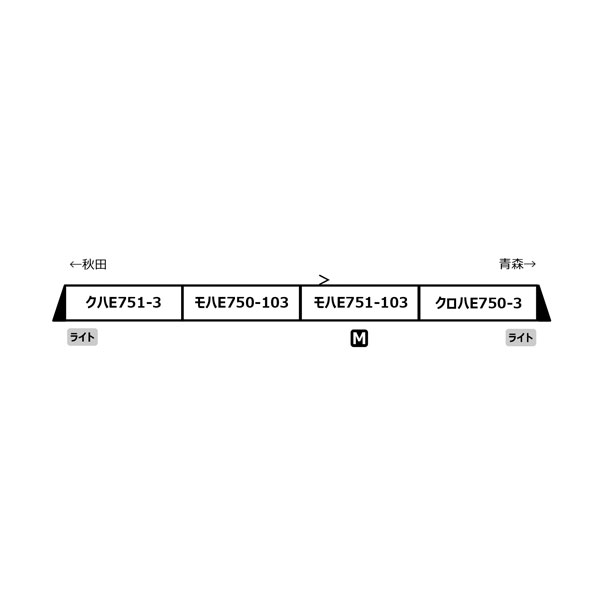 送料無料◆A5823 マイクロエース E751系 特急「スーパーつがる」 4両セット Nゲージ 鉄道模型 【未定予約】