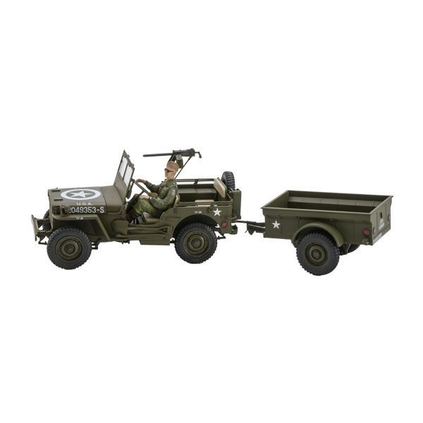 ハセガワ 1/24 1/4トン 4×4 トラック トレーラー付 新規デカール プラモデル 20855 【12月予約】