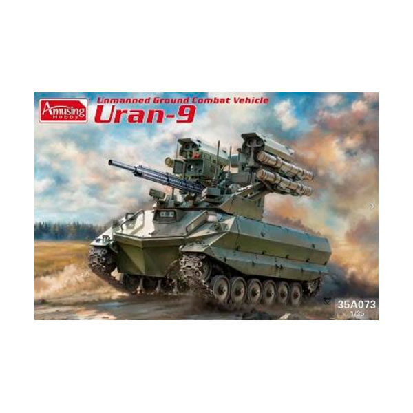 発売予定日2026年10月予定メーカーアミュージングホビー登場作品---商品詳細ウラン9は遠隔操作で偵察と火力支援を行う車両として設計運用されました。武装は30mm機関砲、7.62機関銃と対戦車ミサイル、ロケットランチャー搭載しています。遠隔操作が可能な距離は気候と地形の影響を受けますが少なくとも3kmあり、航続距離は1,200kmで最高速度は70〜133km/hとの情報がありました。しかしシリアでの実戦投入では以上のデータを裏付けることができなかったようです。原型製作---サイズ1/35スケール商品仕様プラスチックモデルキットパッケージ---備考※組み立て・塗装の必要なプラモデルです。完成品ではございませんのでご注意ください。※商品の画像は試作品、実機・実車、イメージCGなどを内容の補助的説明として掲載いたしておりますので、実際の商品と異なる場合が御座います。個数制限お1人様3個まで■ ご予約商品全般に関するご注意当店では十分な数量を発注したうえでご予約を承っておりますが、生産上の都合などにより、入荷直前で数量を調整されてしまう場合が稀に御座います。その場合メールでご連絡のうえ、原則ご注文先着順でのご提供となります。また、複数個のご注文を減数させて頂いたり、ご注文自体を取り消しとさせて頂く場合が御座います。予めご了承頂けますようお願い致します。※2019年4月1日より、ご予約商品はお支払い方法に関わらず単体のみでの受付となります。上記日時以降にご予約商品を複数同時にご注文された場合、自動的にキャンセル処理が行われますのでご注意下さい。2019年3月31日以前にご注文の場合、同梱・分割につきましては以下からご確認下さい。ご注文管理システム概要※商品の大幅な延期についてメーカーの都合により発売の大幅な遅れが発生する可能性がございます。発売延期発生から1年以上情報が途絶えたものは、当店の判断で受注を一旦白紙とさせて頂く場合が御座います。正確な情報が入り次第、改めて受注を取り直し致します。また、2019年4月1日より、注文日より1年以上経過したご注文は、システム上強制キャンセルされることとなりました。予めご了承下さい。※ご予約商品のキャンセルについてご注文のキャンセルは発売延期時等も含み原則不可となりますので、十分ご検討の上お申し込み下さい。代金引換発送後の受け取り拒否などは、往復分の送料等諸経費をご請求させて頂きます。尚、複数個（2個以上）のご注文、海外メーカーの商品、1万円を超える高額商品のご注文はキャンセルを一切承る事が出来ませんので、十分ご検討のうえご注文下さい。また、キャンセル履歴のある方のご注文は、当店の判断でご注文をお断りさせて頂く場合が御座いますので予めご了承下さい。※商品の発送時期について◎ ご予約商品は入荷翌営業日より発送されます。営業日に付きましては、トップページのカレンダーをご確認下さい。入荷日が週末にあたる場合は、翌週の発送になります。お急ぎの発送に対応出来ない場合が御座いますので予めご了承下さい。※長期のお取り置きはしておりません。※当社が運営する他店舗でのご注文とはおまとめが出来ません。※お引越しや長期出張の際は事前にメールでご連絡下さい。※ラッピングサービス、海外発送は行っておりませんので予めご了承下さい。JAN CODE：6954248835730