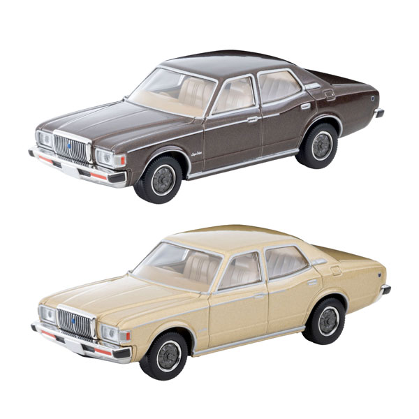 送料無料◆トミカリミテッドヴィンテージNEO トヨタ クラウン 4ドア ピラードハードトップ 2000 スーパーサルーン エクストラ 2種セット (LV-N83c 茶/LV-N83d 金) 78年式 1/64 ミニカー トミーテック 339885/339878 【2月予約】