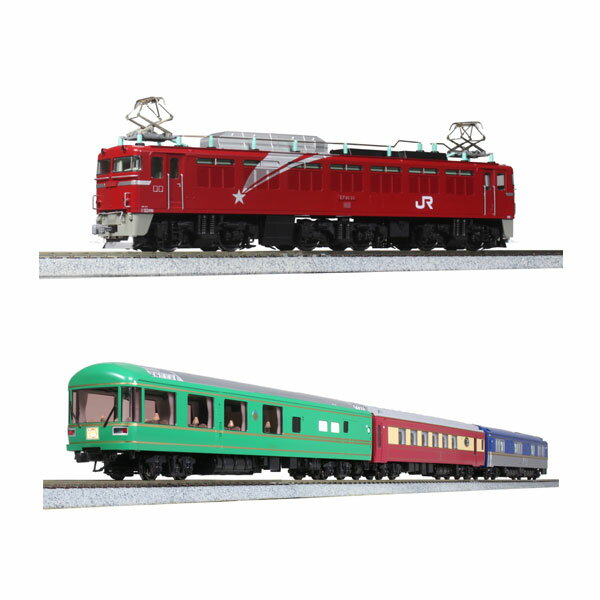 送料無料◆セット販売 1-323/3-522 KATO カトー (HO) EF81 81 北斗星色＋24系 (夢空間) 3両セット HOゲージ 鉄道模型（ZN108713）