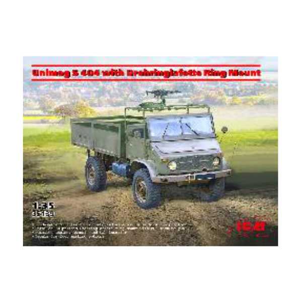 送料無料◆ICM 1/35 ウニモグ S 404 w/ドレーディングラフェッテ MG3車載機関銃 プ ...