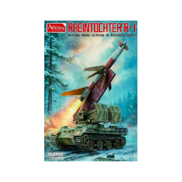 送料無料◆アミュージングホビー 1/35 ドイツ ライントホターR1 自走対空ミサイル (パンターII 車体) 新パッケージ版 プラモデル 35A036 【12月予約】