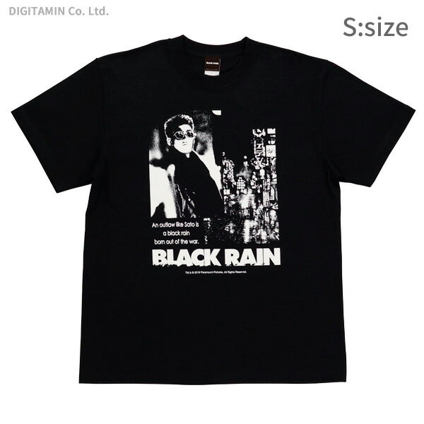 YUTAS ブラック・レイン MATSUDA YUSAKUポスター Tシャツ ブラック (Sサイズ) ◆ネコポス送料無料（ZG69992）