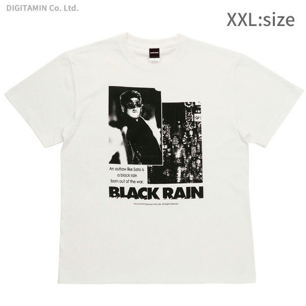 YUTAS ブラック・レイン MATSUDA YUSAKUポスター Tシャツ ホワイト (XXLサイズ) ◆ネコポス送料無料（ZG70001）