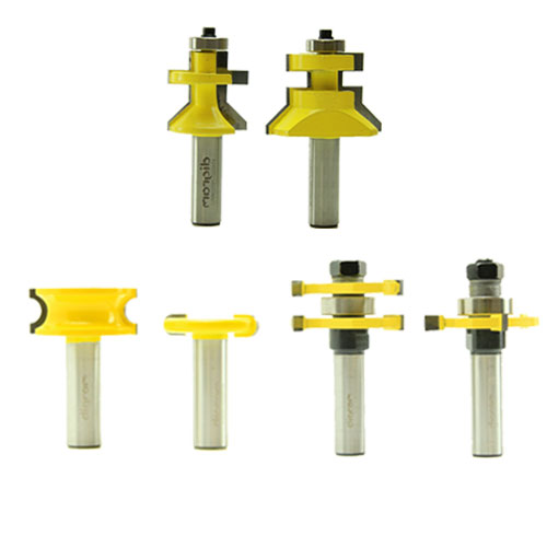 ルーター ビット タン ＆ グルーブ 3組 セット 1/2軸 Microtungsten carbide 【dms05105】