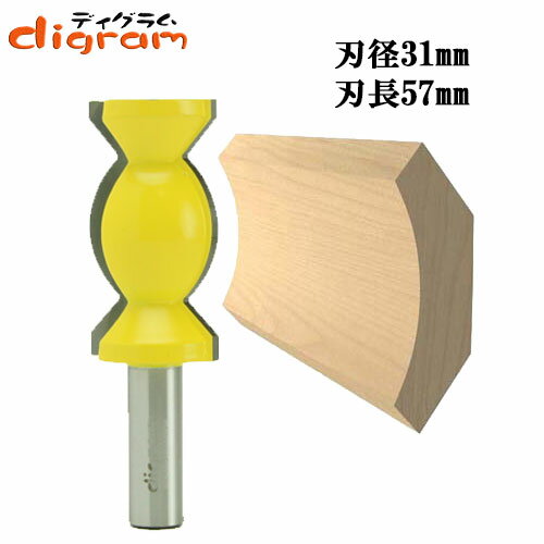 ルーター ビット クラウン モールディング 1/2軸 Microtungsten carbide 【dm01106】