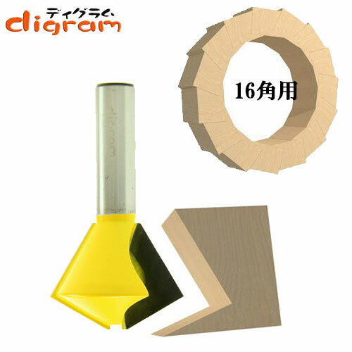 ルーター ビット 多角接合 16角用 1/2軸 Microtungsten carbide 【dm05402】