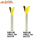 トリマー ビット アリ錐 2組 セット 1/4軸 Microtungsten carbide 【dms12703】