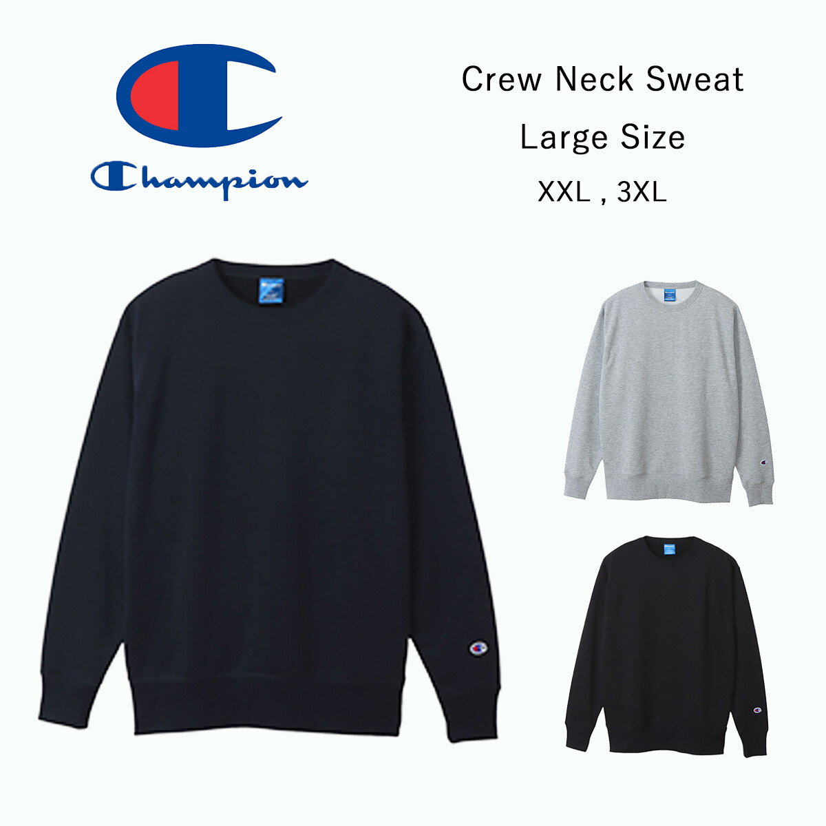 Champion チャンピオン　クルーネック　スウェット　トレーナー　トップス　裏毛　薄手　大きいサ